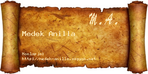 Medek Anilla névjegykártya
